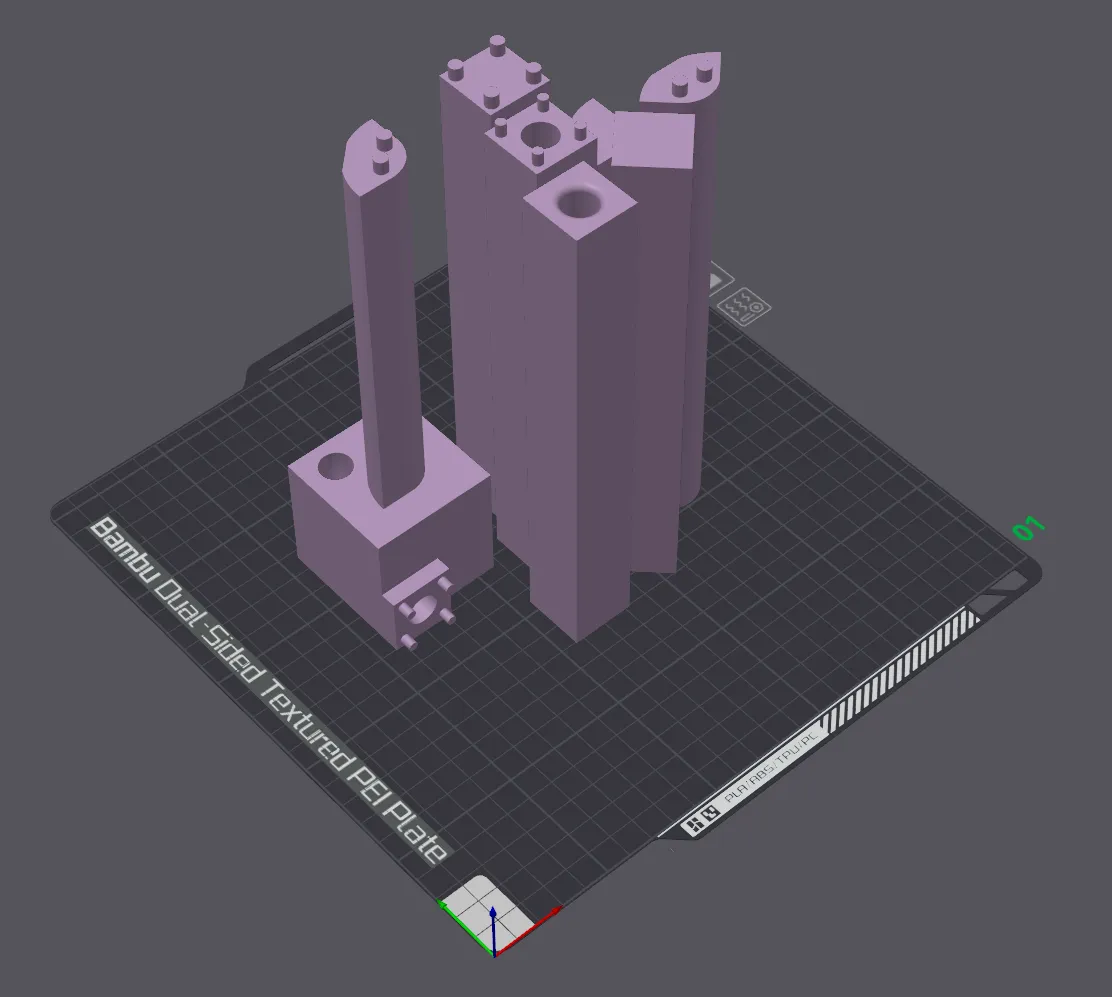 Print bed organized