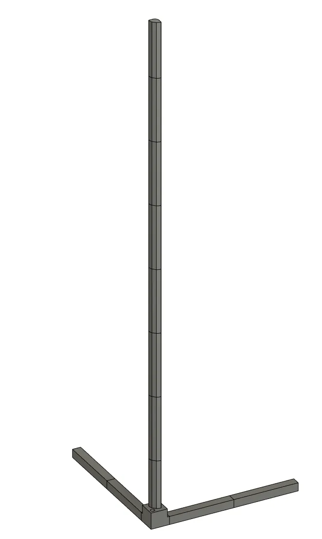 Whole lamp cut into sections